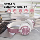 AILIHEN C8 Girls Headphones, On-Ear Headphones Wired with Microphone and Volume Control Foldable Corded Stereo 3.5mm Headset for Girls School Chromebook Laptop Computer PC Tablets Travel (Rose Gold) by TinyTreasures Baby Boutique