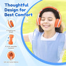 EarFun K2 Kids Bluetooth Headphones, Kids Headphones with Volume Limited, 40H Playtime, Built-in Mic, Stereo Sound, Foldable Over-Ear Headphone for School/Travel/iPad/Tablet, Orange by TinyTreasures Baby Boutique