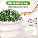 Galvanized Raised Garden Bed - 8x2x1FT Metal Planter Boxes Outdoor | Oval Steel Raised Bed Kit for Gardening with Protective Tape, Bracing Rods, Gloves for Vegetables, Flower, Herb (White) by GreenHaven Gardens