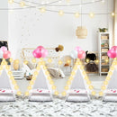 6 Pack Sleepovers Teepee Tent for Kids Bulk with Mattress Sheet Light,Natural Cotton Washable Indoor Play Tent for Birthday Slumber Party Girls Boys Pajama Movie Night Supplies(White) by TinyTreasures Baby Boutique