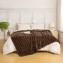 YUSOKI Luxury 3D Bubble Throw Blanket 3.1lb,All Ages,Home Decoration, (Brown,60 * 80inches) by CozyNest Decor