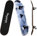 WhiteFang Skateboards for Beginners, Complete Skateboard 31 x 7.88, 7 Layer Canadian Maple Double Kick Concave Standard and Tricks Skateboards for Kids and Beginners by TinyTreasures Baby Boutique