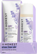The Honest Company 2-in-1 Cleansing Shampoo + Body Wash and Face + Body Lotion Bundle | Gentle for Baby | Naturally Derived | Lavender Calm, 18.5 fl oz by TinyTreasures Baby Boutique