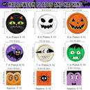 105PCS Halloween Paper Plates Ghosts Pumpkin Skull Spider Web Design for Halloween Party Decorations Supplies, Serves 30 by CozyNest Decor