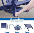 Adirondack Ottoman, HDPE Plastic Adirondack Footstool, All Weather Foot Rest for Adirondack Chair, Outdoor Footrest for Patio,Backyard, Lawn, Fire Pits, Navy Blue by CozyNest Decor