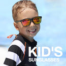 RIVBOS Kids Sunglasses Polarized UV Protection Flexible Rubber Glasses Shades with Strap for Boys Girls RBK004 by TinyTreasures Baby Boutique