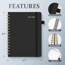 Planner 2025-2026 Weekly and Monthly, July 2025 - June 2026, Hardcover Spiral Bound with Tabs, Inner Pocket, A5 (6.3"x8.5") - Ideal for Teachers, Students & Professionals, Black by TinyTreasures Baby Boutique