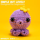 HEJIN Crochet Kit for Beginners, Beginner Crochet Kit for Adults Kids, Octopus Crochet Animal Kit Include Videos Tutorials, Yarn, Eyes, Stuffing, Crochet Hook- Boys and Girls Birthdays Gift by TinyTreasures Baby Boutique