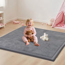 Thick Play Mat for Baby, 50 X 50x 1.3" Memory Foam Playpen Mat,Ultra Soft Tummy Time Mat with Non-Slip Backing, Baby Crawling Mat Child Nursery Rug for Infant, Toddlers, Kids (Dark Gray) by TinyTreasures Baby Boutique
