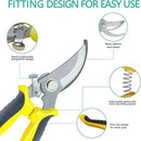 4 Pack Garden Pruning Shears Scissors Set, Stainless Steel Sharp Clippers Flower Shears Florist Scissors with Non-Slip Grip for Plant Tree Trimmers Secateurs by GreenHaven Gardens