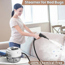 Handheld Steam Cleaner for Home, 2500W High Temperature Pressurized Machine, 1.7L Water Tank, Handle-controlled Steam Output, Portable Cleaning Steamer for Car, Bed Bugs, Furniture, Grout (White) by TinyTreasures Baby Boutique