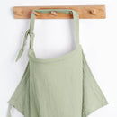 Blissful Diary Muslin Nursing Cover for Breastfeeding, Breathable Breastfeeding Cover up with Arch Neckline for Women, Nursing Apron(Sage Green) by TinyTreasures Baby Boutique