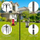 FEED GARDEN [Upgrade Version 76 Inch Four Shepherd Hooks for Outdoor,Bird Feeder Pole with 5 Prong Base, Adjustable Shepard Hooks for Hanging Plant, Solar Lanterns, Wind Chimes, 2 Pack by GreenHaven Gardens