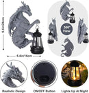 Garden Statues Tree Hugger Dragon - Halloween Dragon Statue Solar Lights Outdoor Patio Wall Decor,Christmas& Mothers Day&Birthday Gifts for Grandma Mom Women,Ideas Arts Crafts Waterproof Resin Lantern by CozyNest Decor