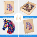 Puzzles for Adults 1000 Piece, Horse Liberty Cool Puzzles Wooden Jigsaw 22 * 25.6 in, Unique Shape Animal Adult, Irregular Wood Best Gift for Adults and Kids Family Game by TinyTreasures Baby Boutique