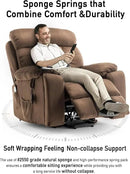 Lazy boy Recliner Chair with Cupholder/Power Lift Recliner Chair for Elderly， Electric Recliner/Big and Tall Recliners for People Up to 6'2"/350lb Range by CozyNest Decor