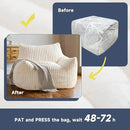 Oversized Bean Bag Chair for Adults, Giant Comfy Plush Boneless Bean Bag Couch with Filler for Kids - Reading Chair for Living Room, Bedroom & Dorm, Single Accent Chair Floor Lounger, Beige by CozyNest Decor