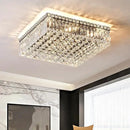 12-Lights Black Crystal Flush Mount Ceiling Light Fixtures,Elegant Crystal Chandelier Pendant Ceiling Lamp for Bedroom,Living Room,Dining Room,Hallway H5.9 x W20 x L20 (Bulb Not Included)Square by CozyNest Decor
