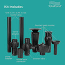 TotalPond Large Nozzle Kit Black Height : 7 Width : 4.02 Depth : 2.99 by GreenHaven Gardens