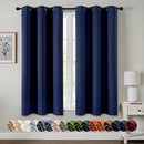 MIULEE Navy Blue Blackout Curtains - Bedroom Window Treatment Curtains Thermal Insulated Room Darkening Drapes for Living Room Kitchen Grommet Top Light Blocking Drapery, 40 x 54 Inches Long, 2 Panels by TinyTreasures Baby Boutique