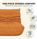 Bean Bag Chair for Adults, Bean Bag Sofa - Adult Size with Soft Waterproof Fabric for Living Room, Apartments, Reading Corner, Gaming, and Movie Venue (DarkOrange) by CozyNest Decor