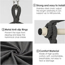Y- STOP Hammock Chair Hanging Rope Swing, Max 500 Lbs, 2 Cushions Included, Large Macrame Hanging Chair with Pocket, Cotton Weave for Superior Comfort, Durability (Dark Grey) by GreenHaven Gardens