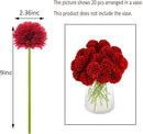 Kimura's Cabin 20pcs Fake Mums Flowers Artificial Silk Chrysanthemum Hydrangeas Ball for Wedding Arrangements Home Kitchen Party Table Centerpieces DIY Bouquets (Red) by CozyNest Decor