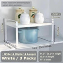 3 Pack Expandable Cabinet Shelf Organizer Kitchen Shelf Riser Stackable Pantry Shelves Kitchen Organizers and Storage Metal Spice Rack Countertop Organizer Cupboard Adjustable Shelfs Desk Rack Shelf by CozyNest Decor