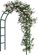 RUBFAC Metal Garden Arch, Wedding & Event Decoration, Garden Trellis for Climbing Plants, Assemble Freely 2 Sizes for Various Climbing Plant Roses Vines Bridal Party Decoration, Army Green, 1 Pack by GreenHaven Gardens