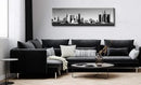 DJSYLIFE Detroit Skyline Wall Art Black and White Canvas Prints USA Skyscraper Panoramic Cityscape Picture for Bedroom Office Home Decoration Ready to Hang 13.8" x 47.3" by CozyNest Decor
