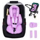 Infant Car Seat Insert with Shoulder Pads & Crocth Covers, Ultra Thick Carseat Head Support for Infant, Reversible Car Seat Insert for Newborn, Baby Car Seat Cushion for Stroller, Swing, Bouncer by TinyTreasures Baby Boutique