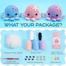 Crochet Kit for Beginners, Make 3 Amigurumi Crochet Animals with Step-by-Step Video Tutorials, Complete Starter Kit for Adults, Kids and Teens, Perfect DIY Craft Gift to Learn Crocheting by TinyTreasures Baby Boutique