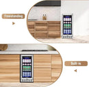 15 Inch Beverage Refrigerator, 130 Can Capacity Under Counter Fridge with Lock & Glass Door, Quiet Built-in or Freestanding Beer Cooler, Powerful Compressor for Fast Cooling by CozyNest Decor