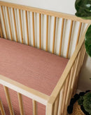 Bassinet Sheet for Baby Boy and Girl, Fitted Sheets for Rectangle, Oval, Hourglass Bassinet Mattress, Muslin Moses Basket Sheets with Neutral Style (Dusty Rose) by TinyTreasures Baby Boutique