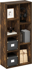 Furinno Luder 7-Cube Open Shelf Bookcase, Bookshelf, Amber Pine by TinyTreasures Baby Boutique