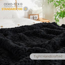 Chunky Knit Blanket Throw, 100% Hand Knit Throw Blanket Handmade Chenille Cable Knit Throw for Couch, Stylish Cozy Soft Rope Knot Crochet Blanket for Home Decor, Black, 50x60 Inches by CozyNest Decor