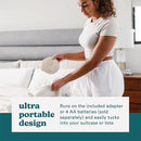 Homedics Sleep Better Portable Sound Machine, Night Light,12 Soothing Sounds Including White Noise, Rain, and Thunderstorm, Ultra-Portable Design, Auto-Off Timer, Ideal for Travel & Baby Sleep, Cream by TinyTreasures Baby Boutique