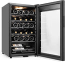 24 Bottles Wine Cooler Refrigerator, Small Wine Fridge Mini Wine Fridge Countertop with Glass Door Wine Cellars for Red Wine, Champagne, Dry White Wine, Sparkling Wines by CozyNest Decor