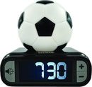 LEXiBOOK - Soccer Ball Digital Alarm Clock with Night Light Snooze, Clock, Luminous Soccer Ball, Black Colour - RL800FO by TinyTreasures Baby Boutique