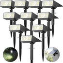 Solar Spot Lights Outdoor, 10 Pack Outdoor Solar Lights for Yard Waterproof, 4 Lighting Modes Solar Landscape Spotlights, Auto On/Off Solar Powered Flood Lights Garden Pathway (Cool White) by CozyNest Decor
