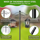 Shepherds Hooks for Outdoor, 108 Inch Heavy Duty Bird Feeder Pole with 5 Prongs Base, Adjustable Shepherds Hook for Hanging Birdhouses, Lanterns, Plant Baskets, Wind Chimes by GreenHaven Gardens