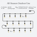 Brightech Ambience Pro Incandescent Outdoor String Lights - Commercial Grade Waterproof Patio Lights with 48 Ft Dimmable Edison Bulbs, Porch String Lights for Patio, Backyard - 15 Bulbs 11W by CozyNest Decor