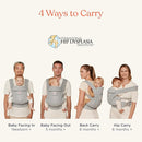 Ergobaby Omni Deluxe Baby Carrier Newborn to Toddler - Breathable Baby Carriers for Summer - All-Position Carrier with Enhanced Lumbar Support & Airflow (7-45 Pounds), Mesh, Onyx Black by TinyTreasures Baby Boutique