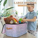 Custom Storage Basket with Name, Personalized Storage Bins with Zipper Lid, Foldable Fabric Storage Box Large capacity with Handle Pink Purple by TinyTreasures Baby Boutique