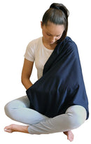 LK Baby 2pk Infinity Nursing Scarf Breastfeeding Cover Ultra Soft (Grey/Navy) by TinyTreasures Baby Boutique
