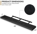 Fun Memories 48 Inch Floating Shelves - Fireplace Mantel Shelf - Deep Wall Mounted Wood Storage Shelf for Bedroom, Kitchen, Farmhouse - 1 Pack, Rustic Black by CozyNest Decor
