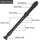 Recorder Instrument for Beginner Adults,8-Hole Soprano Descant Recorder Music Flute with Cleaning Rod & Case Bag For Home Entertainment(6-Woven Grey) by TinyTreasures Baby Boutique