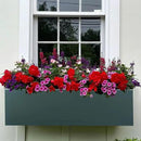 Metal Railing Planter Box, 30 Inch Balcony Planters with Adjustable Brackets, Large Hanging Planters for Outdoor Fence Deck