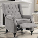 EBELLO 2 Pcs Pushback Recliner Chairs, Fabric Armchair Push Back Recliner with Rivet Decoration, Single Sofa Accent Chair for Living Room, Bedroom, Grey by CozyNest Decor