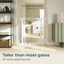 Cumbor 36" Extra Tall Baby Gate for Dogs and Kids with Wide 2-Way Door, 29.7-40.6" Width, and Auto Close Personal Safety for Babies and Pets, Fits Doorways, Stairs, and Entryways by TinyTreasures Baby Boutique